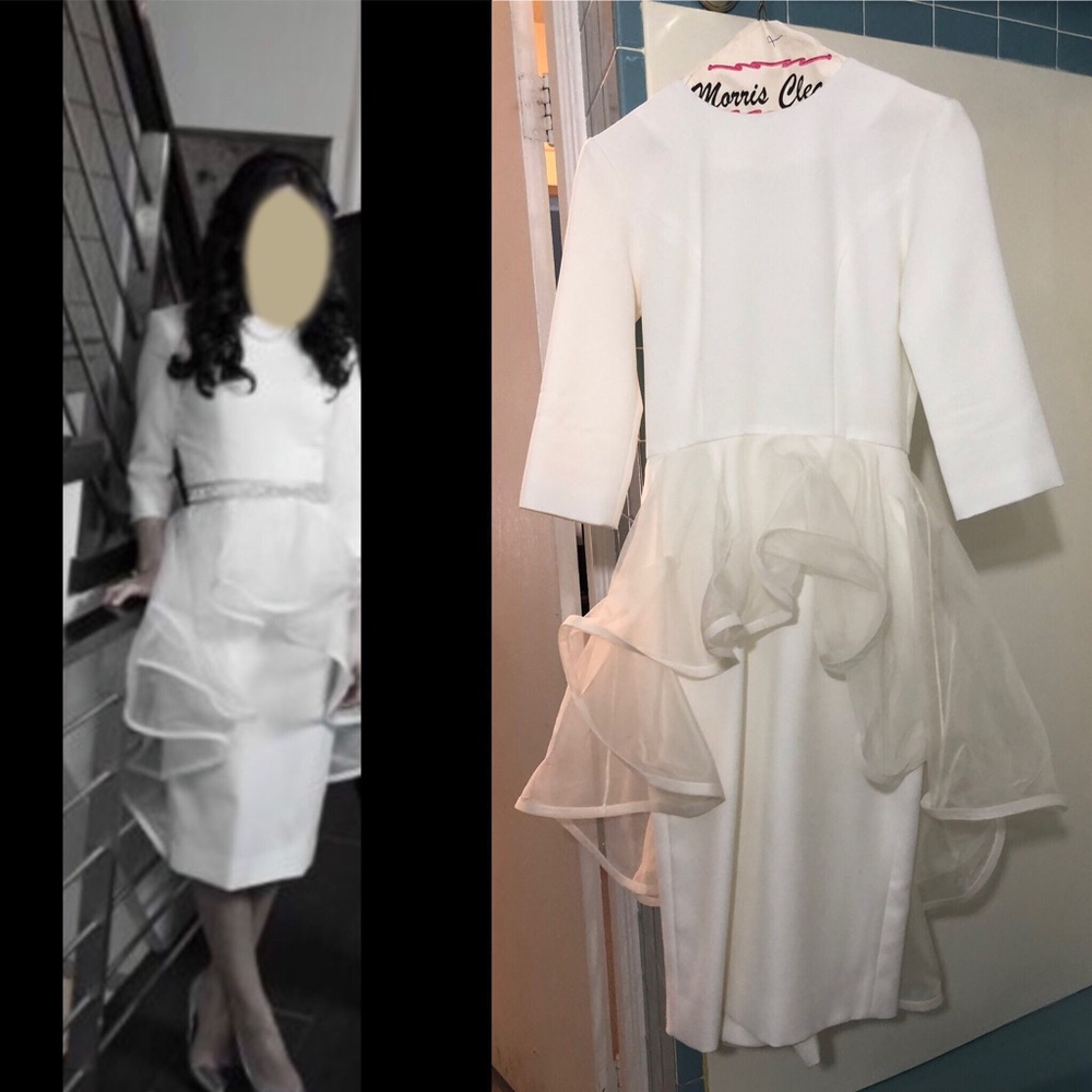 White peplum dress